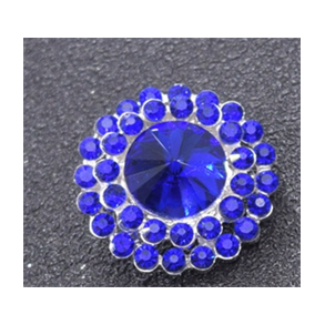 BLINGKNAPP  Bl/Slv 24mm